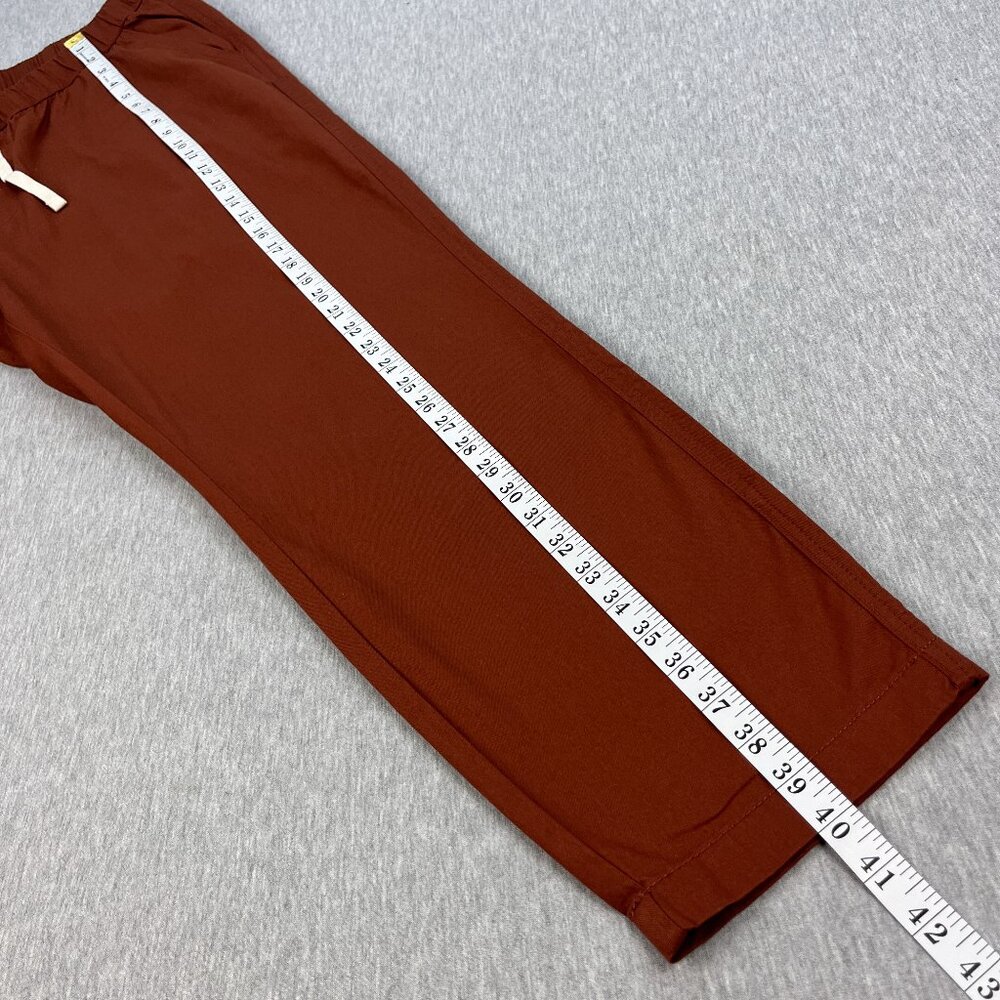 Pact Organic Daily Twill Pants Womens XL Terra Cotta Brown Elastic Waistband NEW - Picture 10 of 14